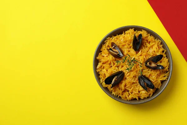 Concept Delicious Food Spanish Paella — Stock Photo, Image