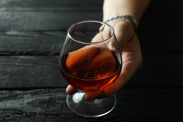 Concept Hard Alcoholic Drinks Cognac — Stock Photo, Image