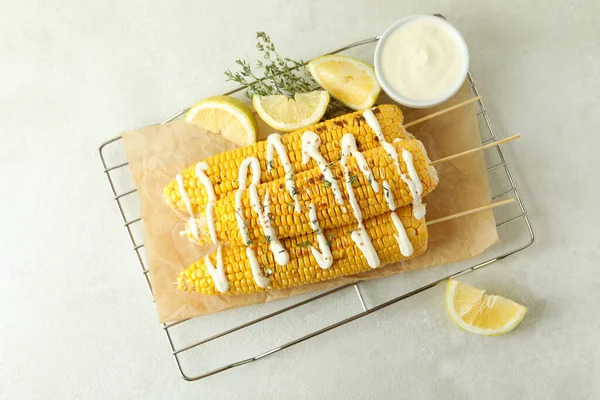 Concept Tasty Food Grilled Corn — Stock Photo, Image