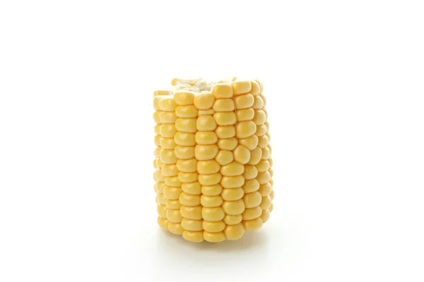 Fresh Raw Corn Isolated White Background — Stock Photo, Image