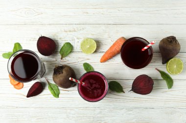 Pancar suyu ile sağlıklı içecek kavramı