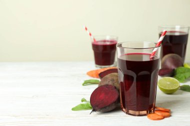 Pancar suyu ile sağlıklı içecek kavramı