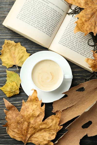 Cozy Autumn Concept Background Coffee Drink — Stock Photo, Image