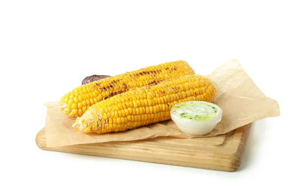 Tasty Grilled Corn Isolated White Background — Stock Photo, Image