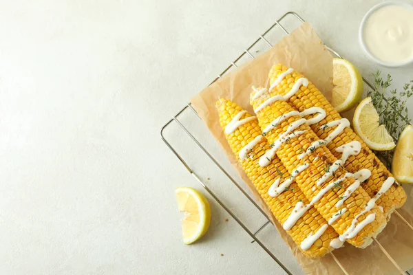 Concept Tasty Food Grilled Corn — Stock Photo, Image