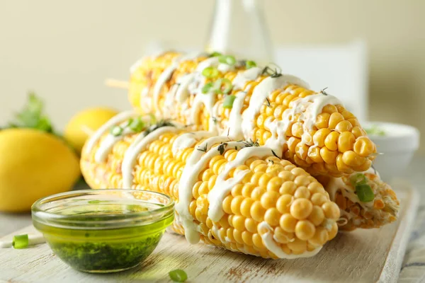 Concept Tasty Food Grilled Corn — Stock Photo, Image