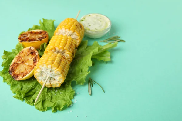 Concept Tasty Food Grilled Corn — Stock Photo, Image