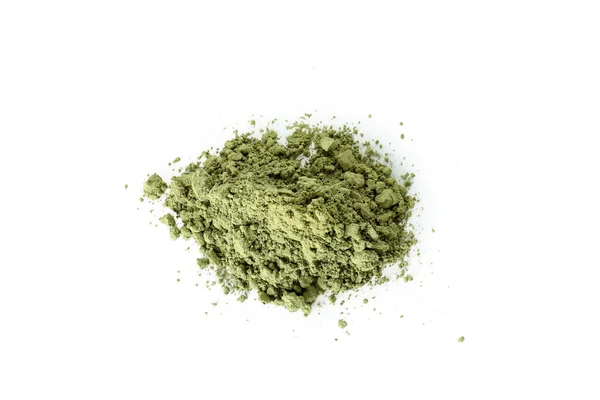 Matcha Grüner Puder Isoliert Auf Weißem Hintergrund — Stockfoto