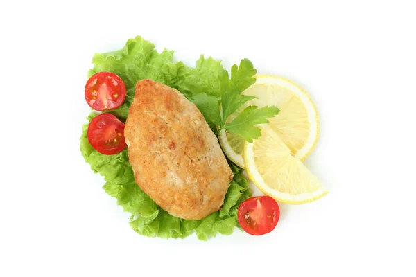 Cutlet Ingredients Isolated White Background — Stock Photo, Image