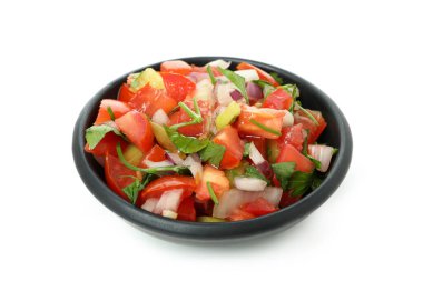 Pico de Gallo kasesi beyaz arkaplanda izole edildi