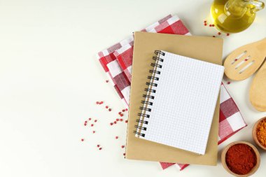 Beyaz arkaplanda tarif kavramı, metin için boşluk