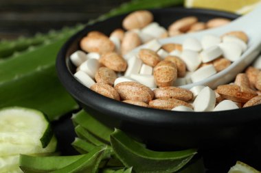 Bitki hapları kavramı, yakın çekim ve seçici odaklanma