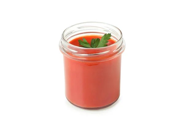 Zuppa Spagnola Gazpacho Isolato Sfondo Bianco — Foto Stock