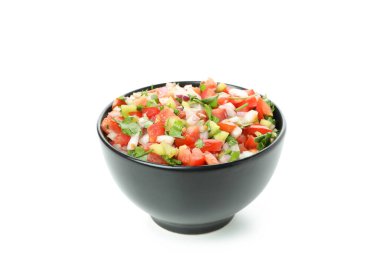 Pico de Gallo kasesi beyaz arkaplanda izole edildi
