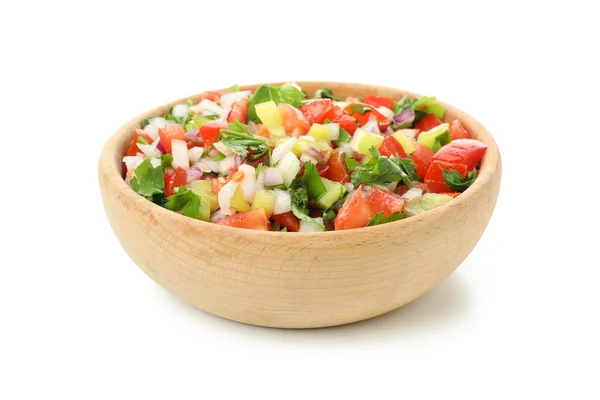 Bowl Pico Gallo Isolated White Background — Stock Photo, Image