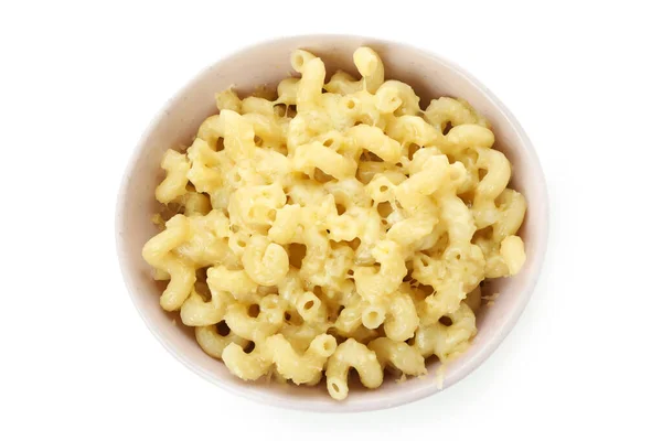 Tasty Macaroni Cheese Isolated White Background — Stock Photo, Image