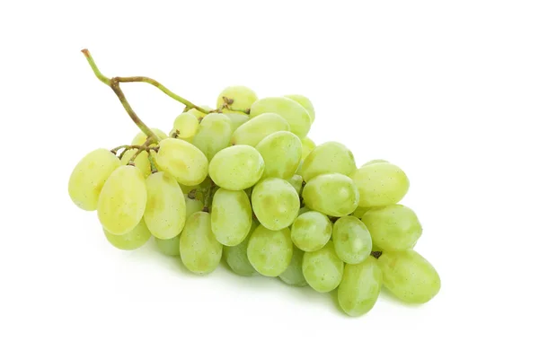 Зелений Стиглий Виноград Ізольований Білому Тлі — стокове фото