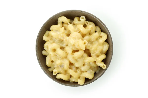 Lekkere Macaroni Kaas Geïsoleerd Witte Achtergrond — Stockfoto