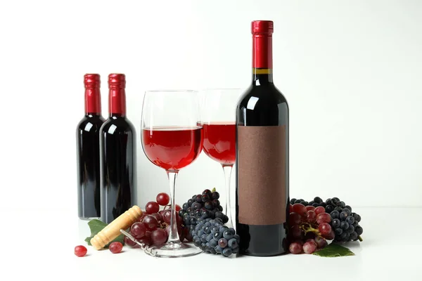 Concept Red Wine Tasting White Background — Stock Photo, Image