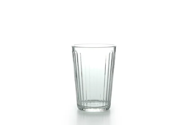 Single Empty Glass Isolated White Background — Stock Photo, Image