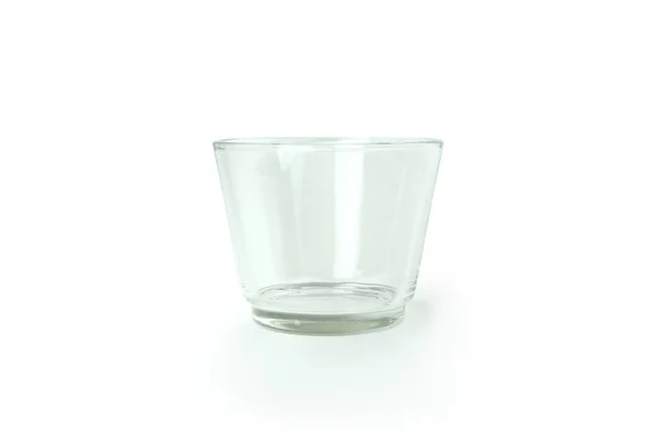 白い背景で隔離された単一の空のグラス — ストック写真