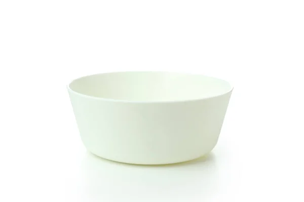 Empty Plastic Bowl Isolated White Background — Stock Photo, Image