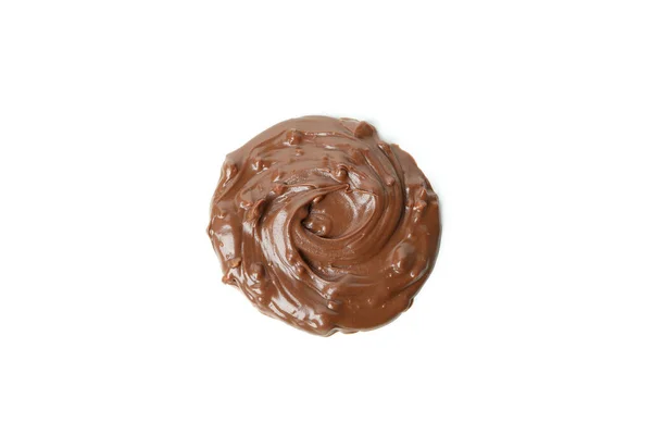 Шоколадная Паста Изолированы Белом Фоне Закрыть — стоковое фото