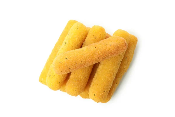 Bastoncini Formaggio Fritto Isolati Sfondo Bianco — Foto Stock