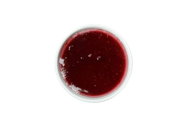 Bowl Cranberry Sauce Isolated White Background — Stock Photo, Image