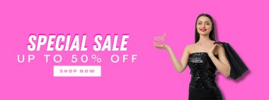 Alışveriş arabasının ve çantanın satış detaylarını gösteren bir model