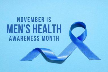 Mavi kurdele erkek sağlığının farkındalık ayını simgeliyor