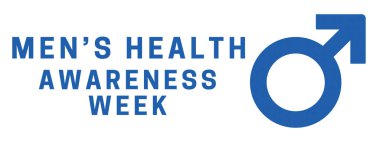 Beyaz arka planda erkek sağlığı farkındalığı logosu, izole edilmiş, PNG