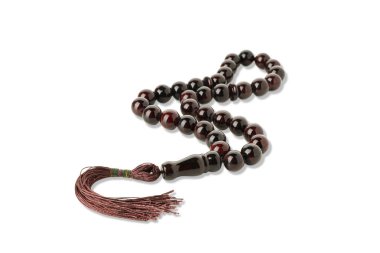 Beyaz arkaplanda dua boncukları, izole edilmiş, PNG