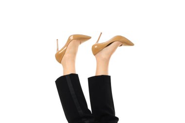 Bacaklar şık yüksek topuklularla yükselir, PNG