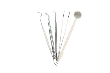 Hasta kullanımı için farklı diş aletleri hazır, izole edilmiş, PNG