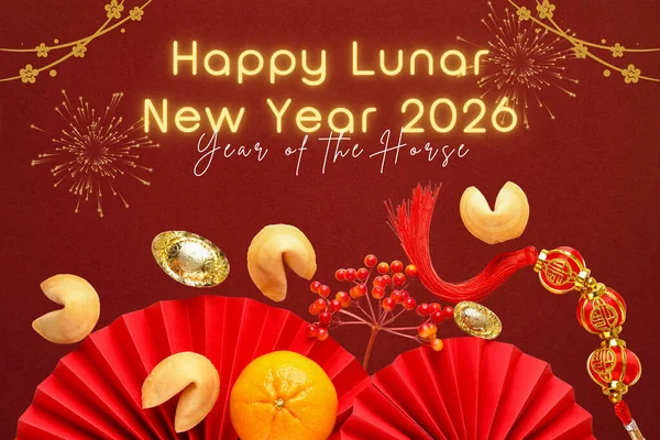 Ay Yeni Yıl dekorunda portakallar ve altın sikkeler yer alıyor