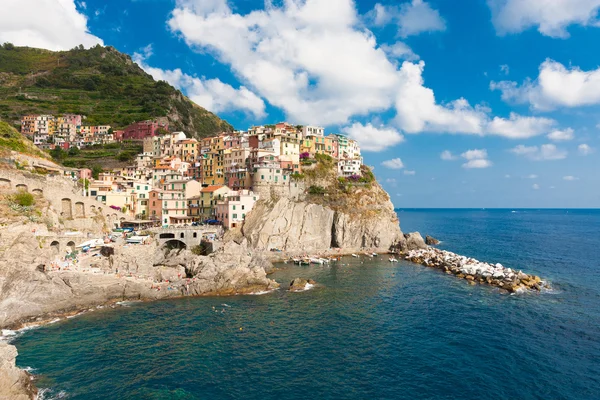 Εναέρια άποψη του χωριού Βερνάτσα, Cinque Terre, Liguria Ιταλία — Φωτογραφία Αρχείου