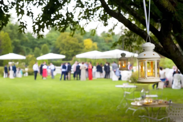 Hochzeitsempfang im Freien — Stockfoto