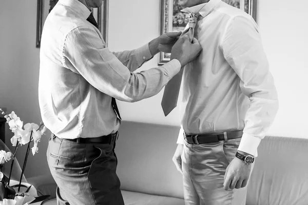 Man buttons white shirt — Stock Photo, Image