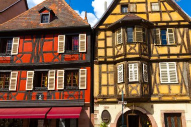 pastoral şarap Köyü, Kaysersberg Alsace'deki / daki