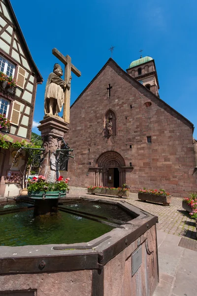 Lugar de Kaysersberg Fontaine de Ittel Jean Constantin — Fotografia de Stock