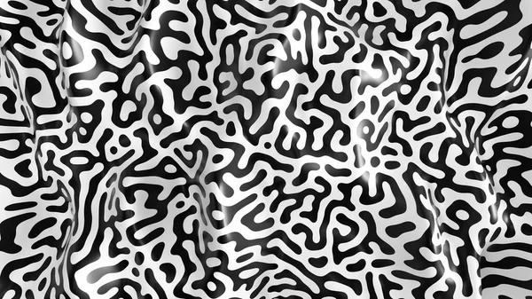 Black and white reaction-diffusion pattern — Stock Photo, Image