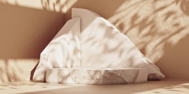 Taş levhalar podyum ile soyut kozmetik arkaplan