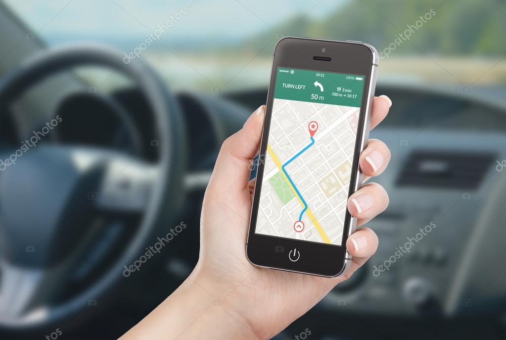 Voiture Navigator Appareil Navigation Gps Vecteurs libres de