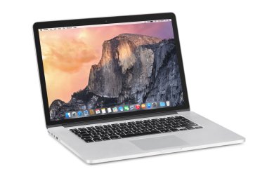 Apple 15 inç Macbook Pro Retina ile Os X Yosemite tilte üzerinde