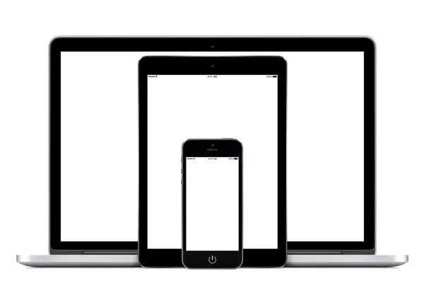Ordenador portátil smartphone y tableta digital pc plantilla — Foto de Stock