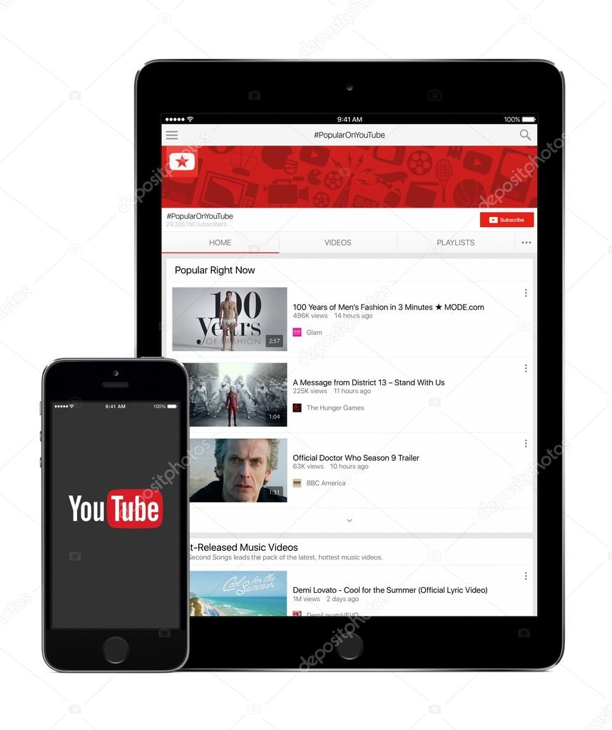 Youtube 在空气2 的苹果ipad 和iphone 5s 显示中的应用 图库社论照片 C Alexey Boldin Youtube 在空气2 的苹果ipad 和iphone 5s 显示中的应用 图库社论照片 C Alexey Boldin