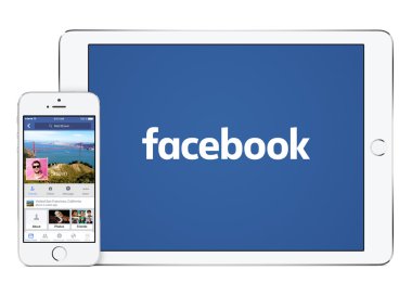 Facebook app AIR 2 beyaz Apple ipad ve iphone 5'ler