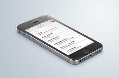 Google Gmail app logosuna siyah Apple iphone 5'ler ekran