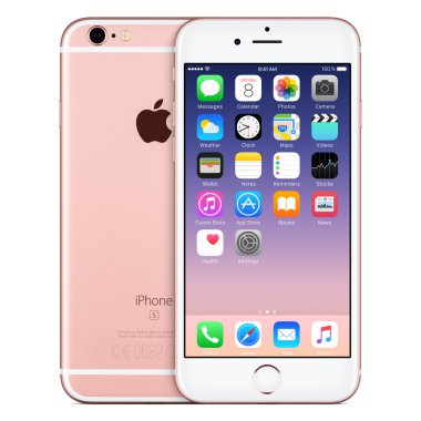 IOS 9 üstünde belgili tanımlık perde ile gül altın elma iphone 6s Önden Görünüm